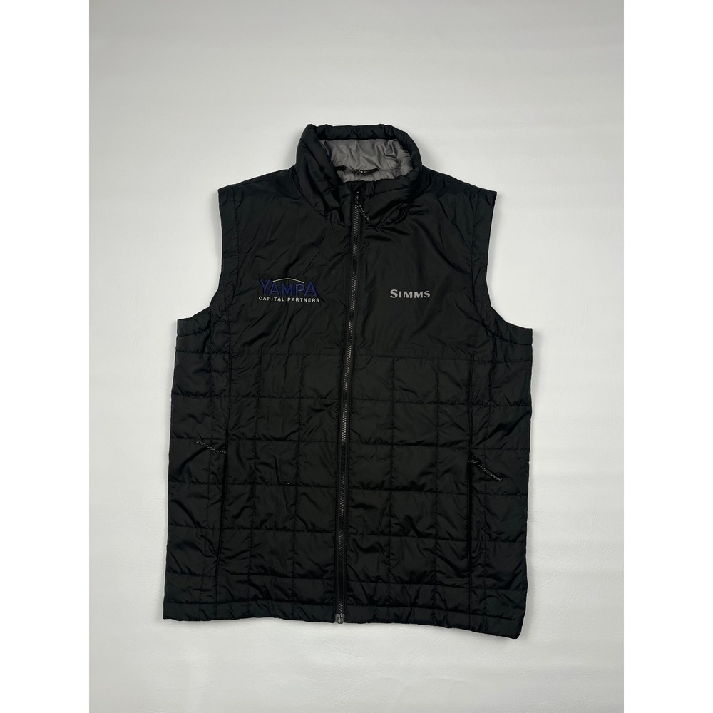 Simms Insulated Vest Mens M Black Primaloft Puffer Fishing Jacket